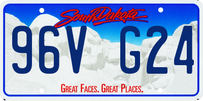 SD license plate 96VG24