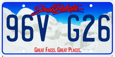 SD license plate 96VG26