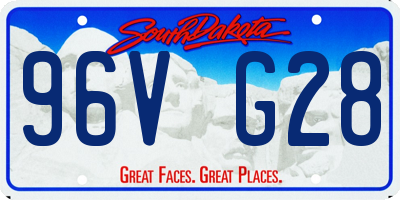 SD license plate 96VG28