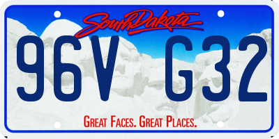 SD license plate 96VG32
