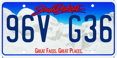 SD license plate 96VG36
