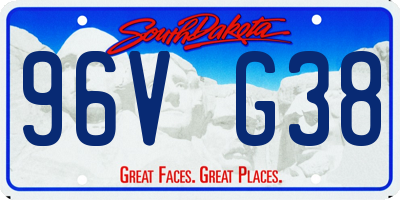 SD license plate 96VG38