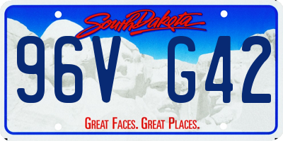 SD license plate 96VG42