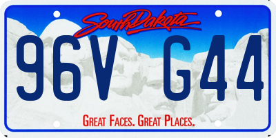 SD license plate 96VG44