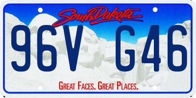 SD license plate 96VG46