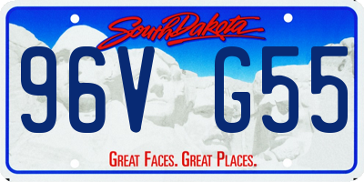 SD license plate 96VG55