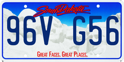 SD license plate 96VG56