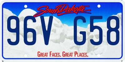 SD license plate 96VG58