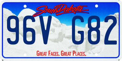SD license plate 96VG82