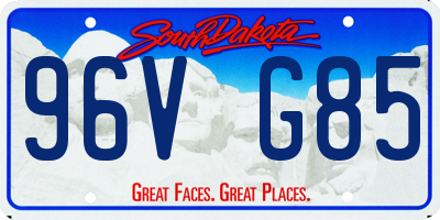 SD license plate 96VG85