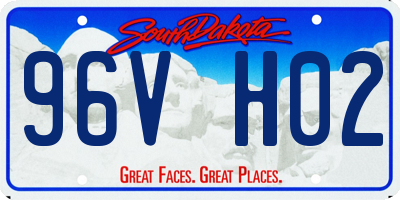 SD license plate 96VH02