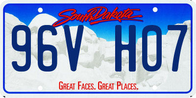 SD license plate 96VH07