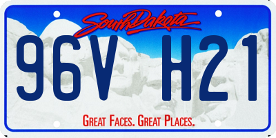 SD license plate 96VH21