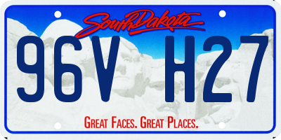 SD license plate 96VH27