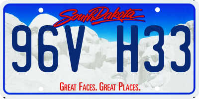 SD license plate 96VH33