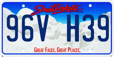 SD license plate 96VH39