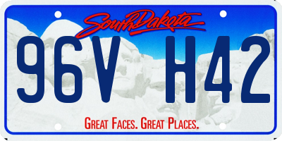 SD license plate 96VH42