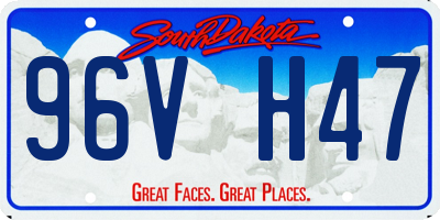 SD license plate 96VH47