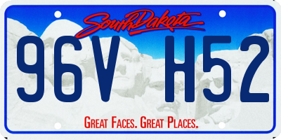 SD license plate 96VH52