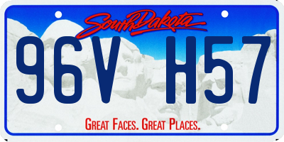 SD license plate 96VH57