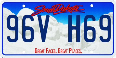 SD license plate 96VH69