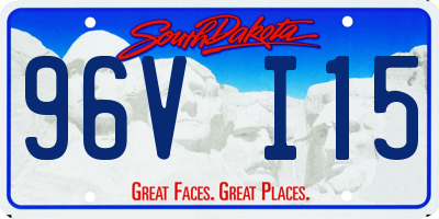 SD license plate 96VI15