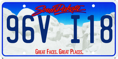 SD license plate 96VI18
