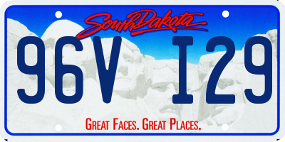 SD license plate 96VI29