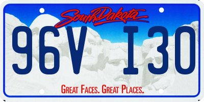 SD license plate 96VI30