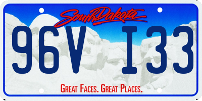 SD license plate 96VI33