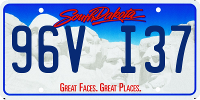 SD license plate 96VI37