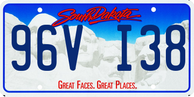 SD license plate 96VI38