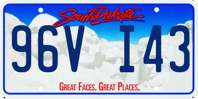 SD license plate 96VI43