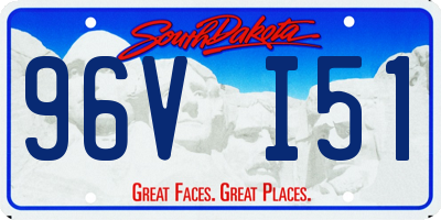 SD license plate 96VI51