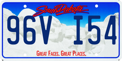 SD license plate 96VI54