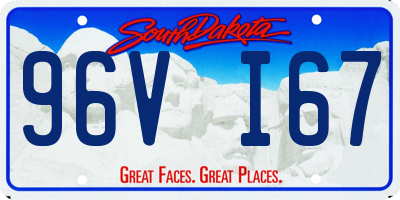SD license plate 96VI67