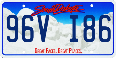 SD license plate 96VI86