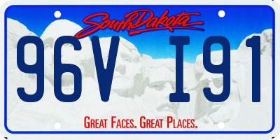 SD license plate 96VI91