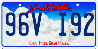 SD license plate 96VI92