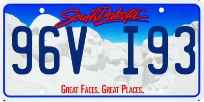 SD license plate 96VI93