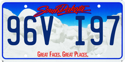 SD license plate 96VI97