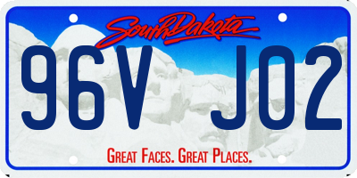 SD license plate 96VJ02