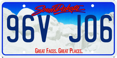 SD license plate 96VJ06