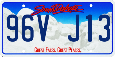 SD license plate 96VJ13