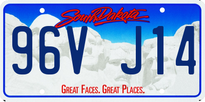 SD license plate 96VJ14