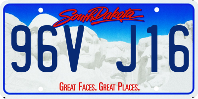 SD license plate 96VJ16