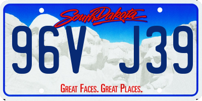 SD license plate 96VJ39