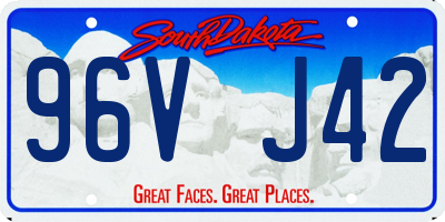 SD license plate 96VJ42
