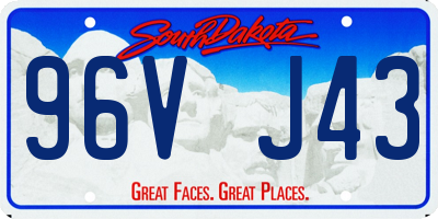SD license plate 96VJ43