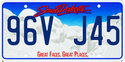SD license plate 96VJ45